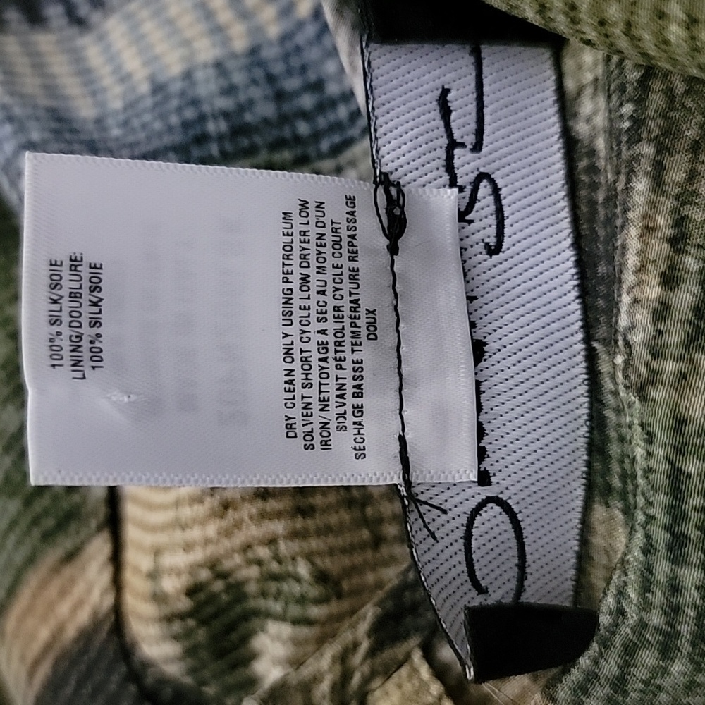 Oscar de la Renta Pleated Tapestry Landscape Silk Dress 2 - Picture 7 of 7